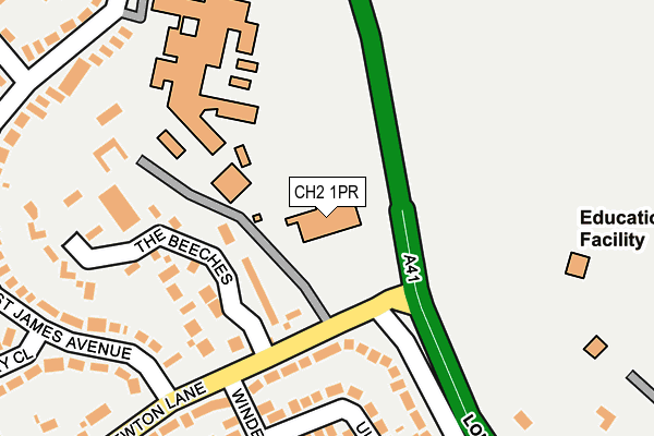 CH2 1PR map - OS OpenMap – Local (Ordnance Survey)