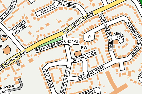 CH2 1PU map - OS OpenMap – Local (Ordnance Survey)