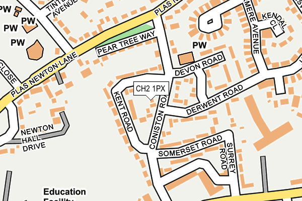CH2 1PX map - OS OpenMap – Local (Ordnance Survey)