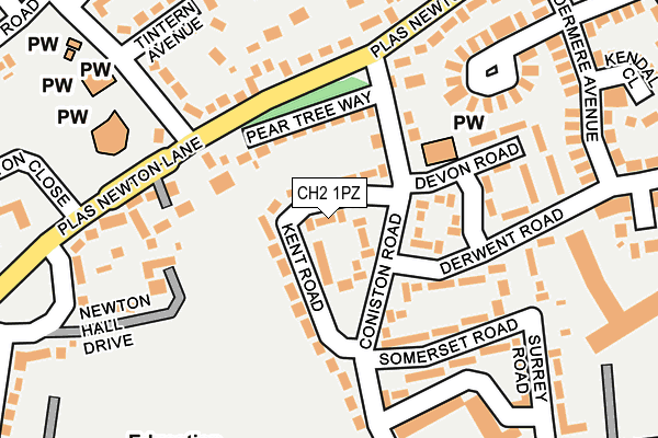 CH2 1PZ map - OS OpenMap – Local (Ordnance Survey)