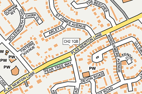 CH2 1QB map - OS OpenMap – Local (Ordnance Survey)