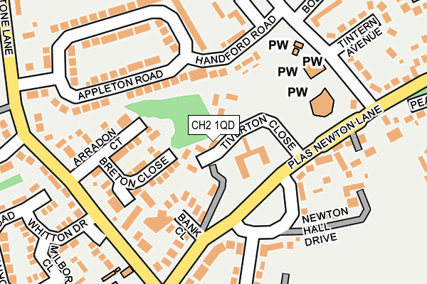 CH2 1QD map - OS OpenMap – Local (Ordnance Survey)