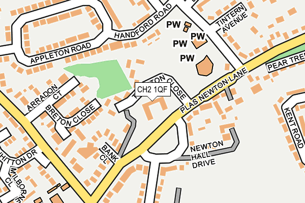 CH2 1QF map - OS OpenMap – Local (Ordnance Survey)