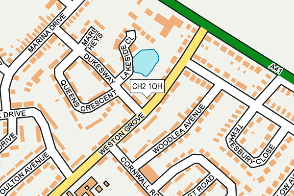 CH2 1QH map - OS OpenMap – Local (Ordnance Survey)