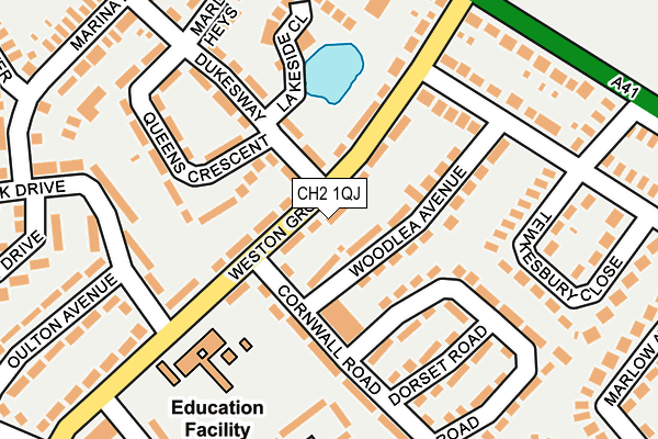 CH2 1QJ map - OS OpenMap – Local (Ordnance Survey)