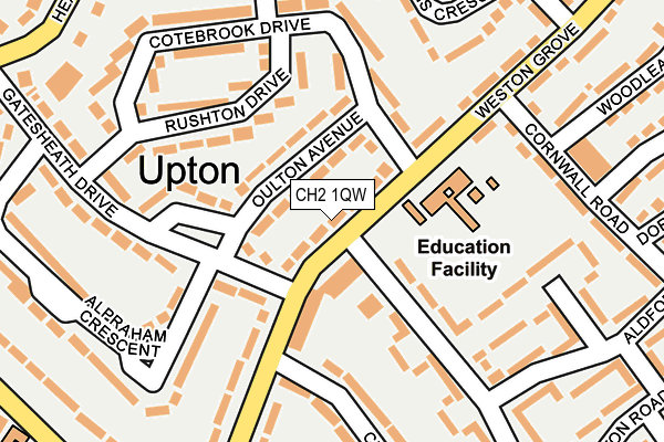 CH2 1QW map - OS OpenMap – Local (Ordnance Survey)