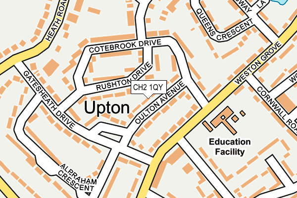 CH2 1QY map - OS OpenMap – Local (Ordnance Survey)