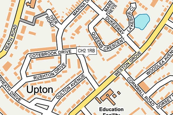 CH2 1RB map - OS OpenMap – Local (Ordnance Survey)