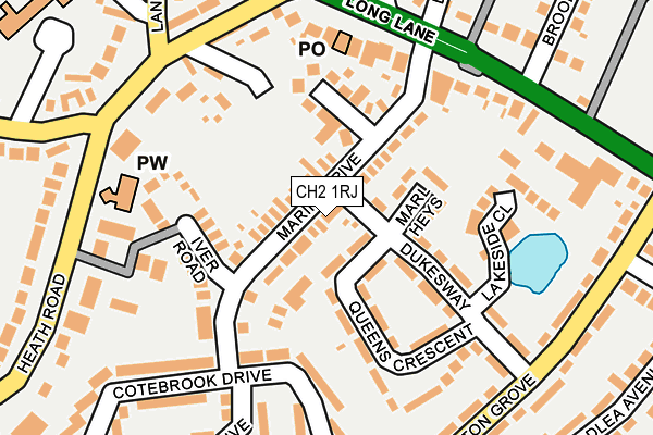 CH2 1RJ map - OS OpenMap – Local (Ordnance Survey)