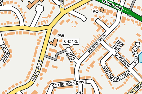 CH2 1RL map - OS OpenMap – Local (Ordnance Survey)