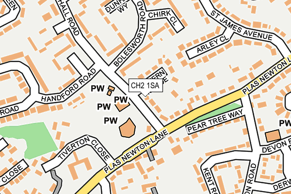 CH2 1SA map - OS OpenMap – Local (Ordnance Survey)