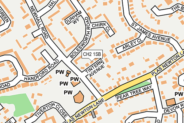 CH2 1SB map - OS OpenMap – Local (Ordnance Survey)