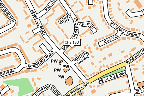 CH2 1SD map - OS OpenMap – Local (Ordnance Survey)