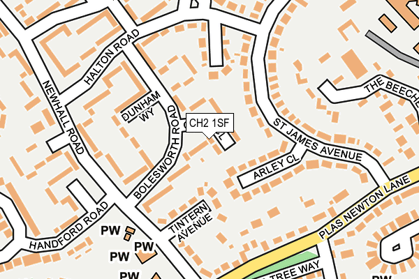 CH2 1SF map - OS OpenMap – Local (Ordnance Survey)