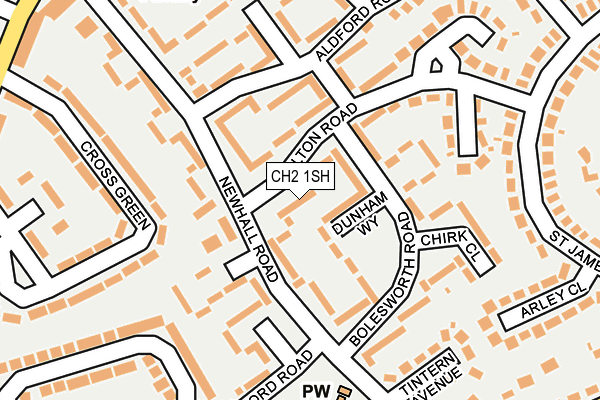 CH2 1SH map - OS OpenMap – Local (Ordnance Survey)
