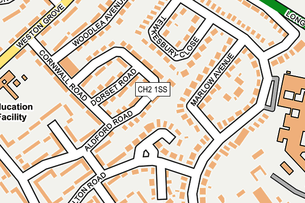 CH2 1SS map - OS OpenMap – Local (Ordnance Survey)