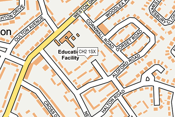 CH2 1SX map - OS OpenMap – Local (Ordnance Survey)