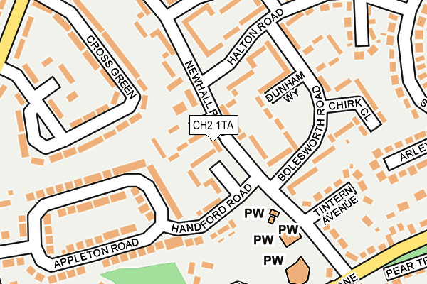 CH2 1TA map - OS OpenMap – Local (Ordnance Survey)