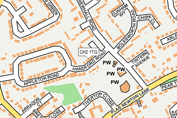 CH2 1TG map - OS OpenMap – Local (Ordnance Survey)