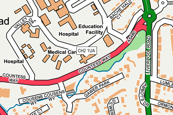 CH2 1UA map - OS OpenMap – Local (Ordnance Survey)