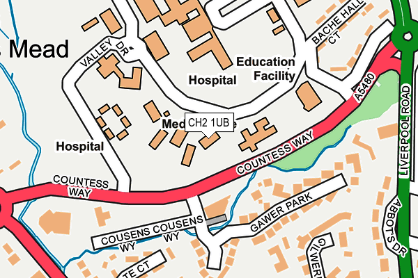 CH2 1UB map - OS OpenMap – Local (Ordnance Survey)