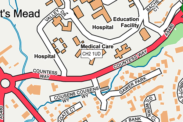 CH2 1UD map - OS OpenMap – Local (Ordnance Survey)