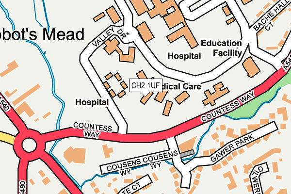 CH2 1UF map - OS OpenMap – Local (Ordnance Survey)