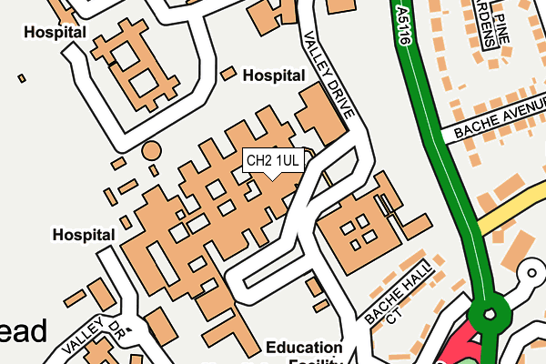 CH2 1UL map - OS OpenMap – Local (Ordnance Survey)