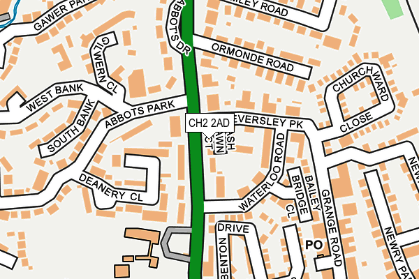 CH2 2AD map - OS OpenMap – Local (Ordnance Survey)