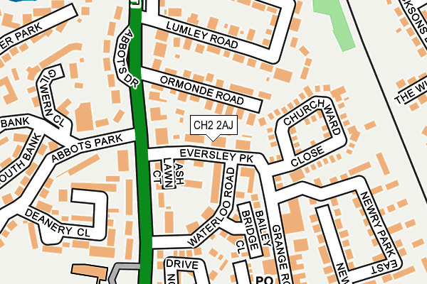 CH2 2AJ map - OS OpenMap – Local (Ordnance Survey)
