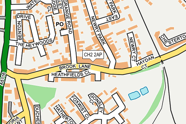 CH2 2AP map - OS OpenMap – Local (Ordnance Survey)