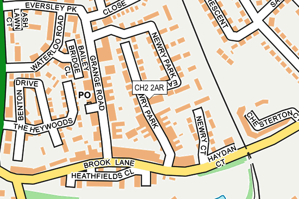 CH2 2AR map - OS OpenMap – Local (Ordnance Survey)