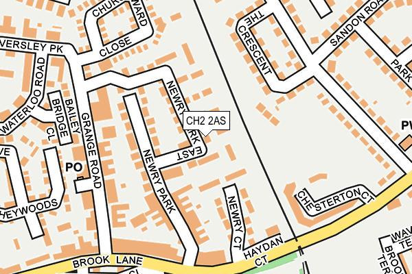 CH2 2AS map - OS OpenMap – Local (Ordnance Survey)