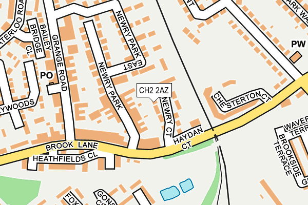 CH2 2AZ map - OS OpenMap – Local (Ordnance Survey)