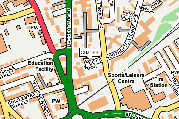 CH2 2BB map - OS OpenMap – Local (Ordnance Survey)