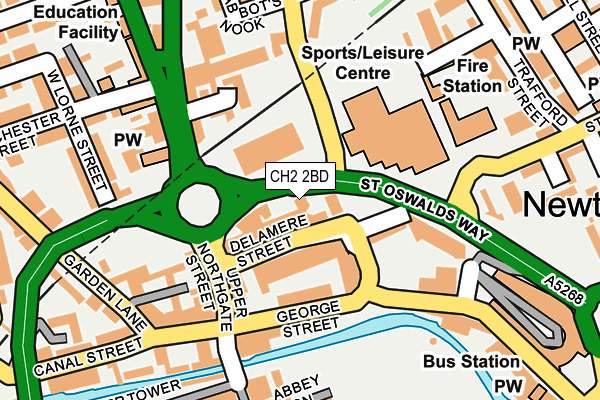 CH2 2BD map - OS OpenMap – Local (Ordnance Survey)