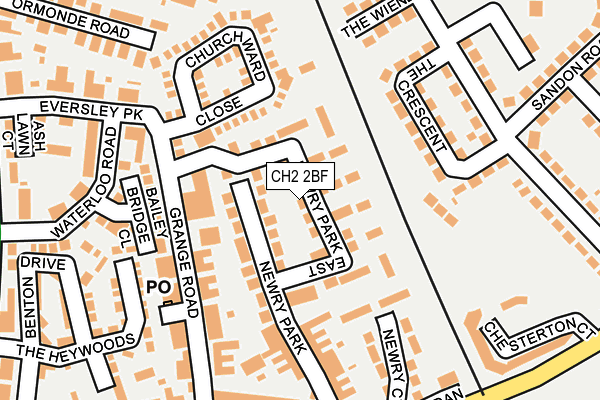 CH2 2BF map - OS OpenMap – Local (Ordnance Survey)