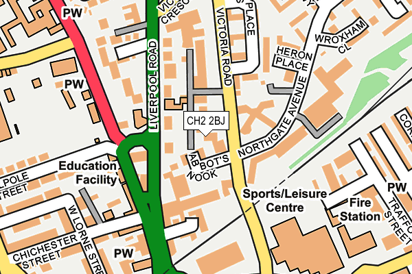 CH2 2BJ map - OS OpenMap – Local (Ordnance Survey)