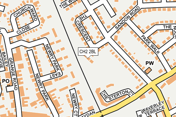 CH2 2BL map - OS OpenMap – Local (Ordnance Survey)