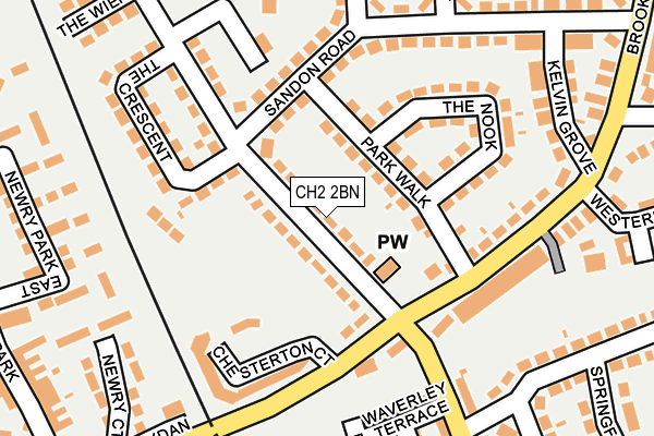 CH2 2BN map - OS OpenMap – Local (Ordnance Survey)