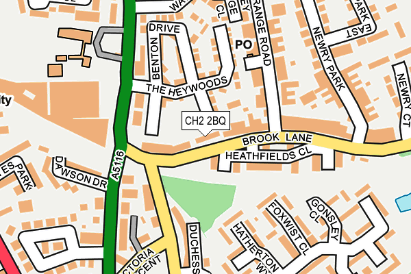 CH2 2BQ map - OS OpenMap – Local (Ordnance Survey)