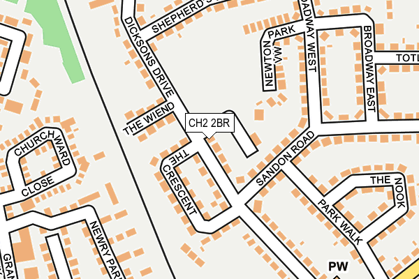 CH2 2BR map - OS OpenMap – Local (Ordnance Survey)