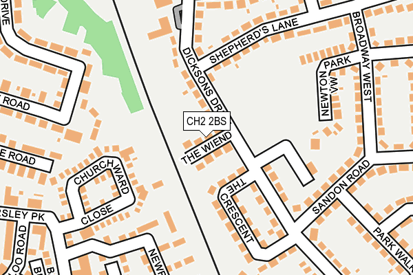 CH2 2BS map - OS OpenMap – Local (Ordnance Survey)