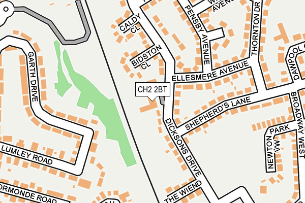 CH2 2BT map - OS OpenMap – Local (Ordnance Survey)