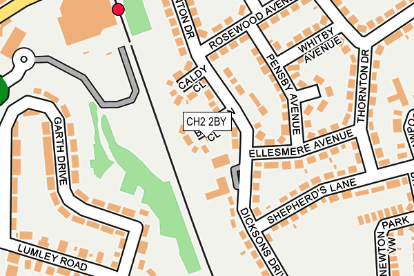 CH2 2BY map - OS OpenMap – Local (Ordnance Survey)