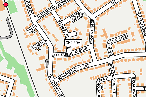 CH2 2DA map - OS OpenMap – Local (Ordnance Survey)