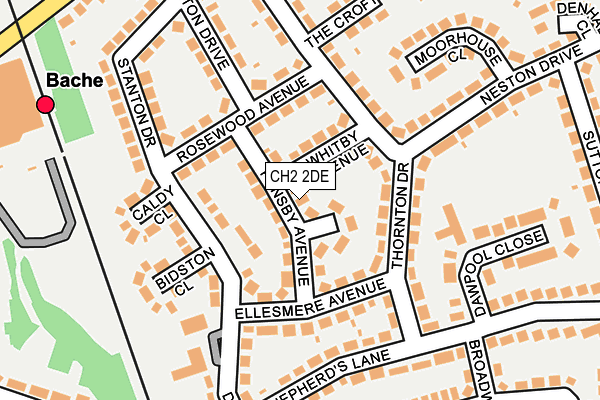 CH2 2DE map - OS OpenMap – Local (Ordnance Survey)