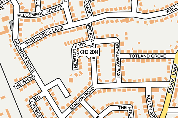 CH2 2DN map - OS OpenMap – Local (Ordnance Survey)