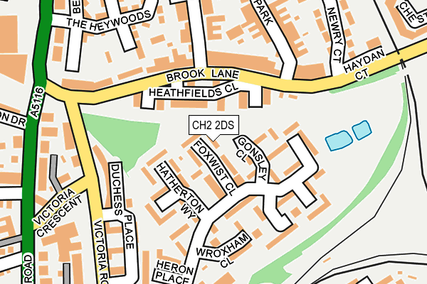 CH2 2DS map - OS OpenMap – Local (Ordnance Survey)