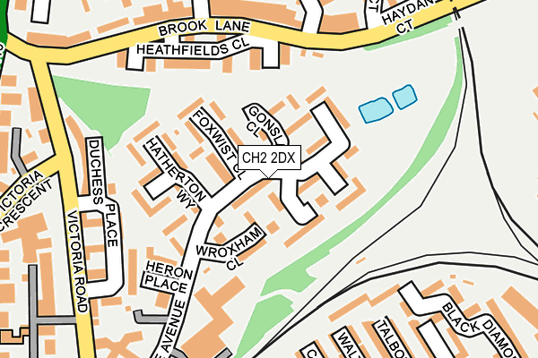 CH2 2DX map - OS OpenMap – Local (Ordnance Survey)